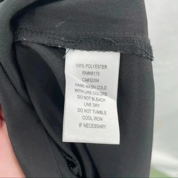 Yaya Women’s Black Open Back Dress Medium Lightweight Sleeveless Button Zipper - Picture 8 of 9